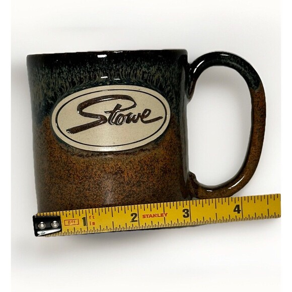 Sunset Hill Stoneware Mug Stowe Mercantile Vermont Drip Glaze Coffee Cup Pottery - Picture 7 of 9